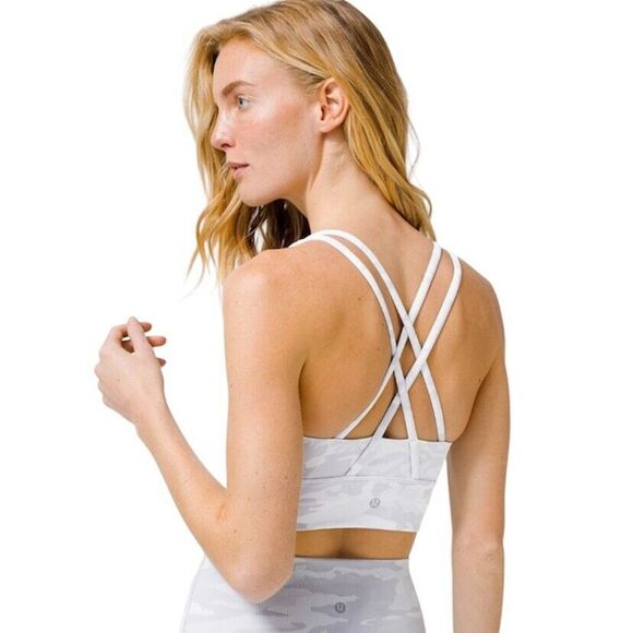 LULULEMON Incognito Camo Alpine White Energy Bra 10 + Wunder Under Short 10" 6 - Picture 2 of 10